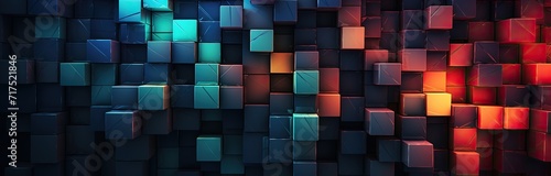 Contemporary geometric mosaic graphics presented in a low-poly style.