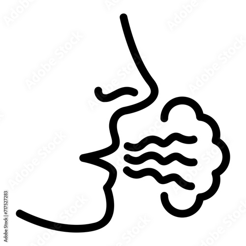 bad breath outline icon