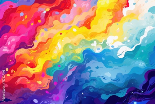 LGBT abstract colorful rainbow banner. Free space for text and design