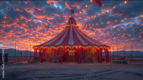 Ringling Bros Circus Tent Generative AI