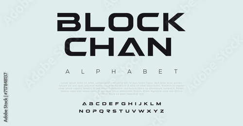 Block Sport Modern Alphabet Font. Typography urban style fonts for technology, digital, movie logo design. vector illustration