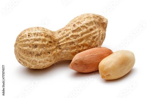 peanuts on white background