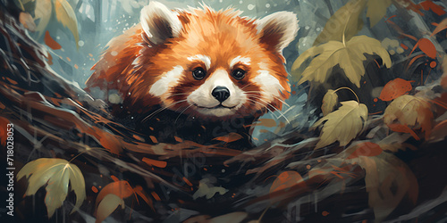 Red panda illustration