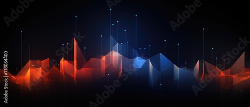 Abstract minimalistic dark outlined coloured graphics and diagrams background