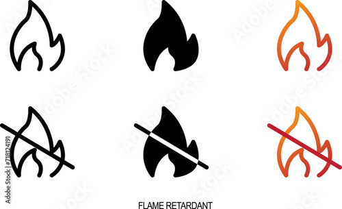 Flame retardant icon , Vector illustration
