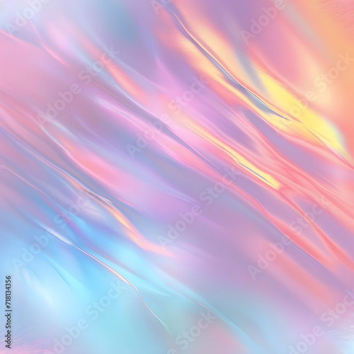 Beautiful 4K abstract color gradient background with soft noise effect, showcasing a pastel holographic hue and nostalgic feel.