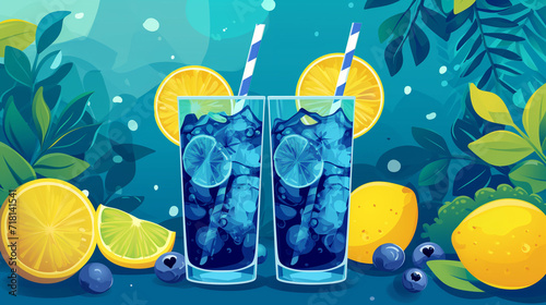 Blue Curacao Lemonade cartoon