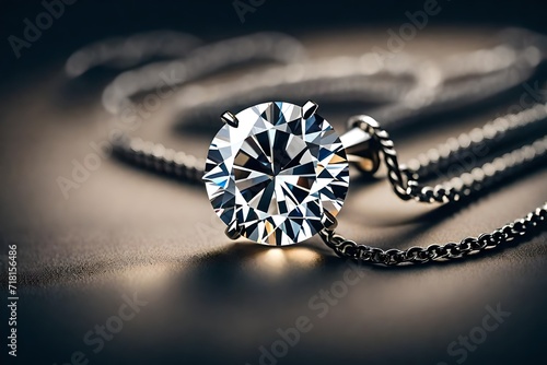 silver pendant with diamonds