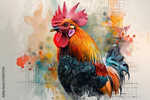 Ai gallo multicolore 03