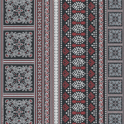 Floral ethnic pattern fabric design ready for txtile use.
