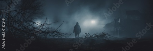 Mysterious man in the fog