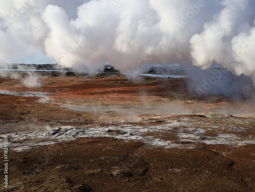 Gunnuhver is an impressive and colourful geothermal field of various mud pools and fumaroles in the southwest part of the Reykjanes Peninsula