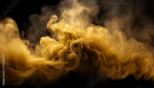 Tekstura, żółty dym, tło generative ai