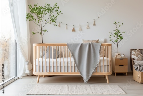Stylish modern scandinavian nursery decor for a cozy and inviting newborn baby room