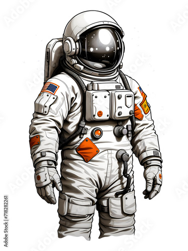 Simple astronaut in space in space suit. astronait illustration for t-shirt print transparent image, alien, artistic, artwork, astronaut, cadet, caricature, cartoon, character, cheerful, clip, cosmona