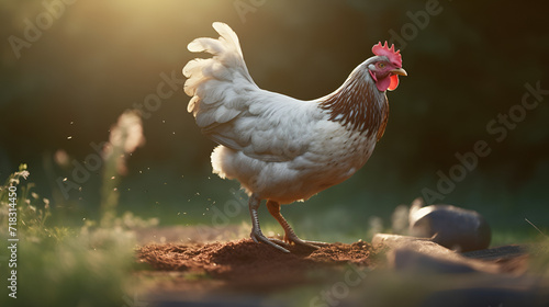 Beautiful Hen Design, Chicken, Perfect for your Project or Wallpaper, Ai Generative