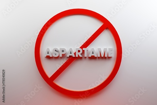 Sign no for aspartame - C14H18N2O5 - Artificial sweetener