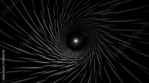 AI simulated illustration of a black hole in space