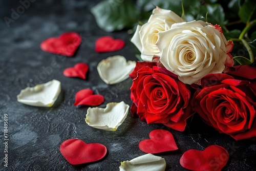 valentine's rose with the black grunge background
