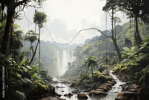 Zip-lining through the Costa Rican rainforest.