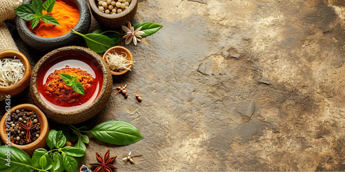 Ayurvedic spa and relax with natural aromatherapy treatment in a room for luxury or wellness surrounded by nature. Health and ayurveda massage, skincare, spa or relaxation concept.