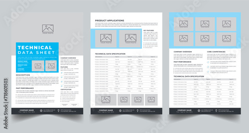 Technical Data Sheet layout template design
