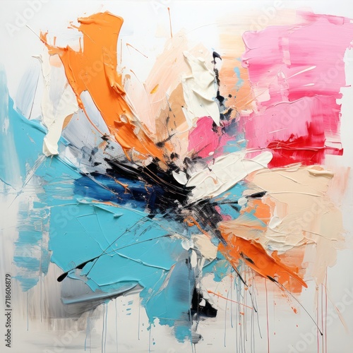 an illustration of an abstract painting using vivid colors and brush strokes