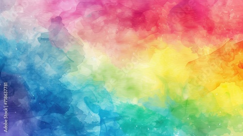 magical rainbow world abstract watercolor background