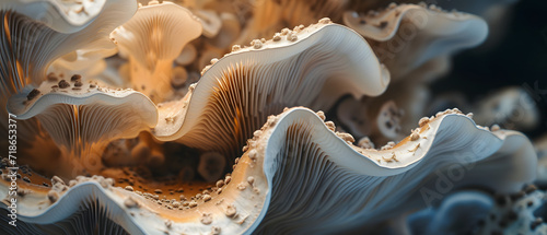 Close Up of a Group of Mushrooms