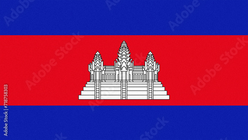 Cambodia national flag with noise texture.