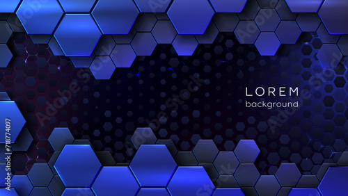 Modern hi-tech background. Elegant illustration with hexagonal structures.