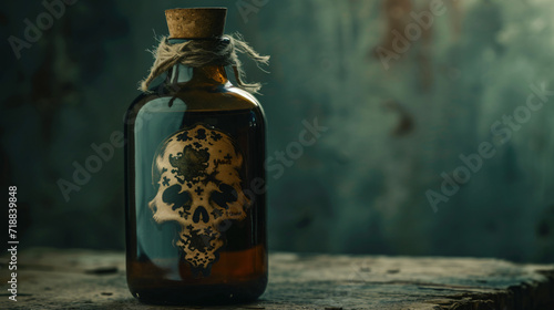 Glass poison bottle