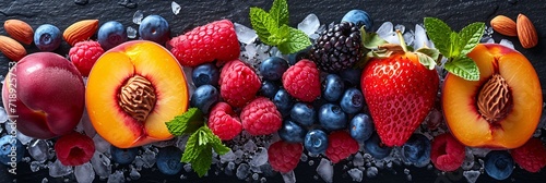Fruit Fusion: A Peachy Blend of Fresh Fruit Generative AI