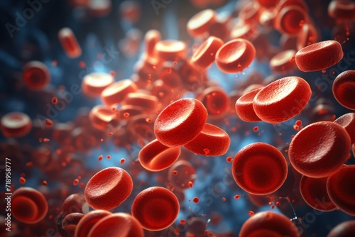 Blood cells and red blood cells. medical illustration. The concept of blood laboratory testing