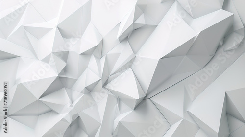 Abstract geometric background white polygon triangle minimal, convex triangle, 3D triangle background