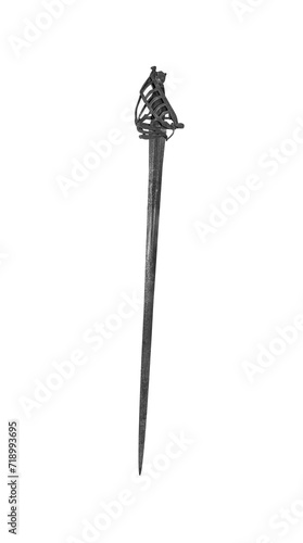 Antique saber or sword isolated on a white background.