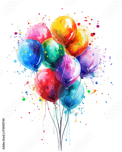 Luftballons Party Bunt Symbol Feier Ballons Geburtstag Kindergeburtstag