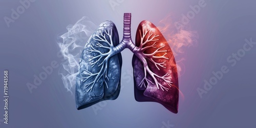 healthy lung contrasted with a lung affected by chronic obstructive pulmonary disease (COPD)