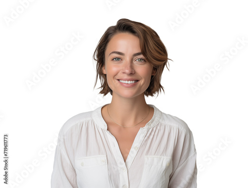 portrait of a woman with smile