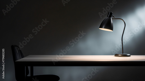 desk lamp silhouette gray background