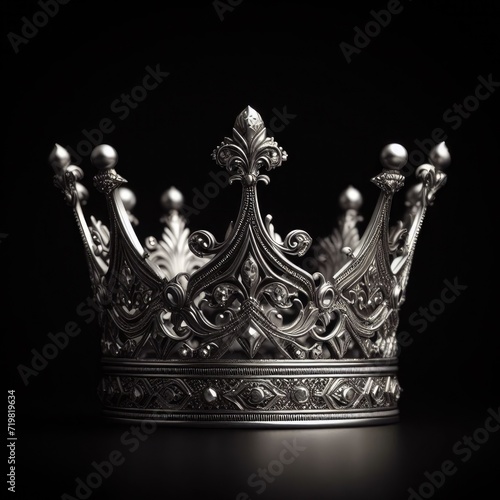 ornate golden royal crown with jewels 