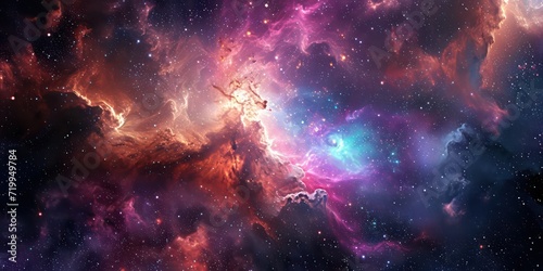 Gaze center of deeply into the heart of the cosmos, where a breathtaking kaleidoscope of interstellar beauty unfolds.