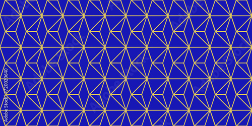 Patrón mosaico geométrico sin fisuras para fondo. Vector de Azulejo de diseño abstracto con líneas de oro.