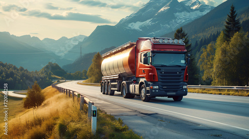 ADR regulated tanker truck for transporting