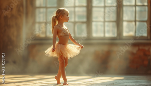 Photo of a little girl ballerina