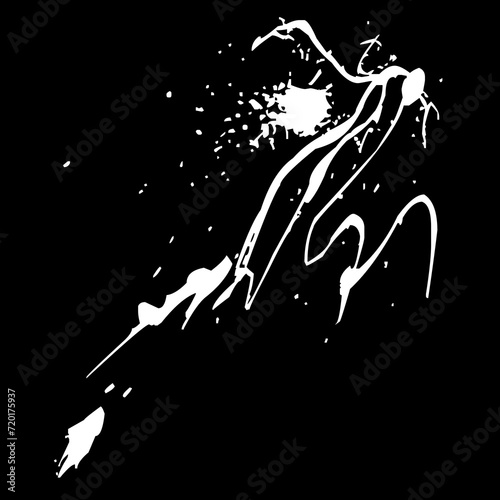Ink drops and splashes. Blotter spots, liquid paint drip drop splash and ink splatter. Artistic dirty grunge abstract spot vector set. Illustration monochrome drip splash, splat messy inkblot Vector