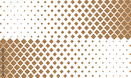 abstract repeatable big to small brown rectangle shape halftone pattern.