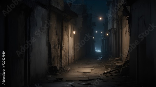 dark alley in the night
