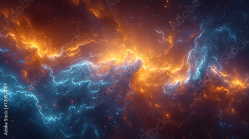 Wallpaper with abstract cosmic motives abstract forms resembling cosmic open spaces that add the interior m