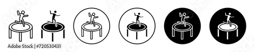 trampoline vector icon mark set symbol for web application